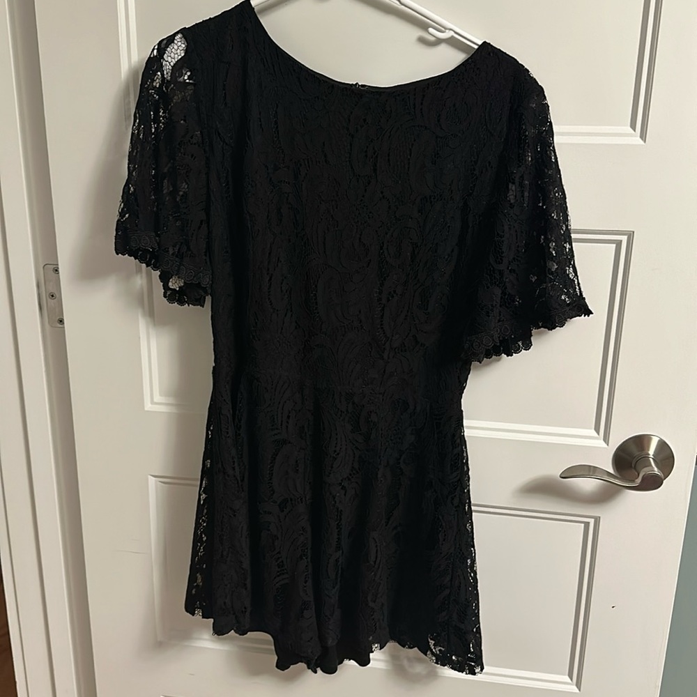 black lace romper